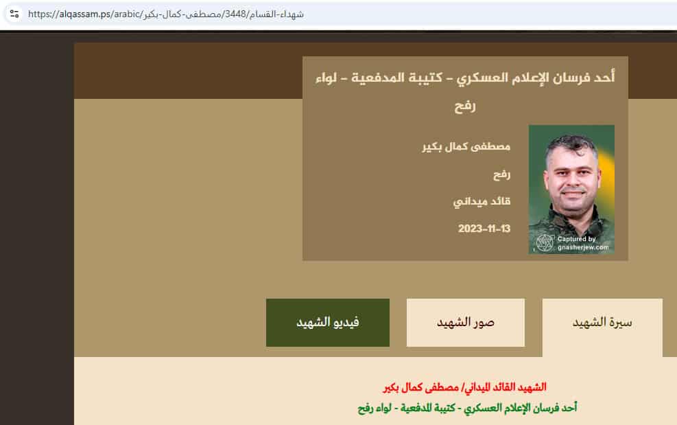 Al-Qassam - Mustafa Kamal Abdel Qader Bakir